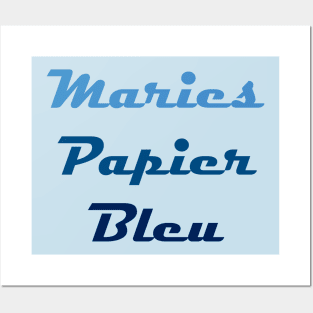 Maries Papier Bleu Text Logo Posters and Art